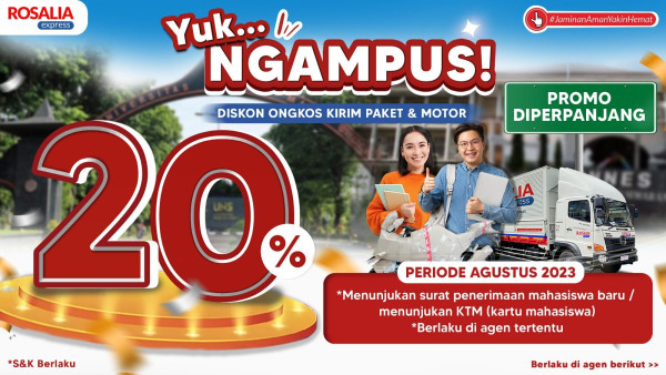 MASIH BISA!! Kirim motor hemat dengan promo Yuk Ngampus!