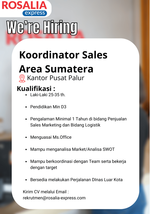 Koordinator Sales Area Sumatera